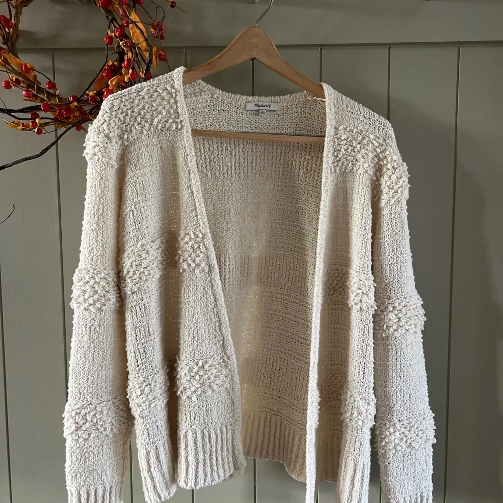 Madewell Cozy Cream Textured Women's Sweater - Picture 1 of 6